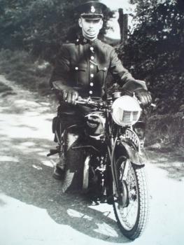 Wilfred Kite on motorcycle