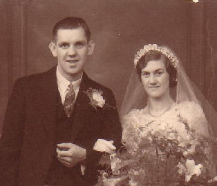 Enoch Thomas Sparkes and his wife Phyllis Watson on their Wedding Day