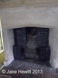 Fireplace with altar stone